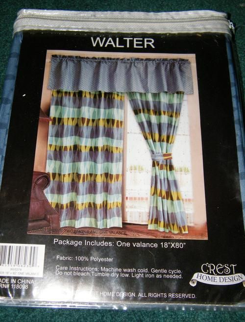 NEW CREST HOME DESIGN WALTER BLUE VALANCE  