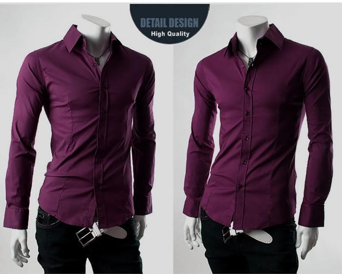 New Mens Casual Luxury Stylish Dress Slim Shirts ST50  