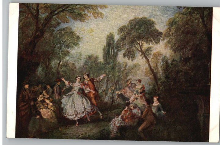 PostcardLancret Painting/ArtLa Camargo Dancing  