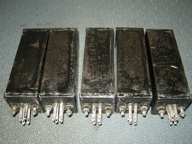 FIVE 1930S WESTERN ELECTRIC 90A 1 MF CONDENSER FOR TUBE AMPLIFIER 