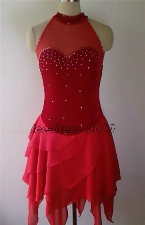 New Exclusive Figure Skating Dress custom size 6 XL  