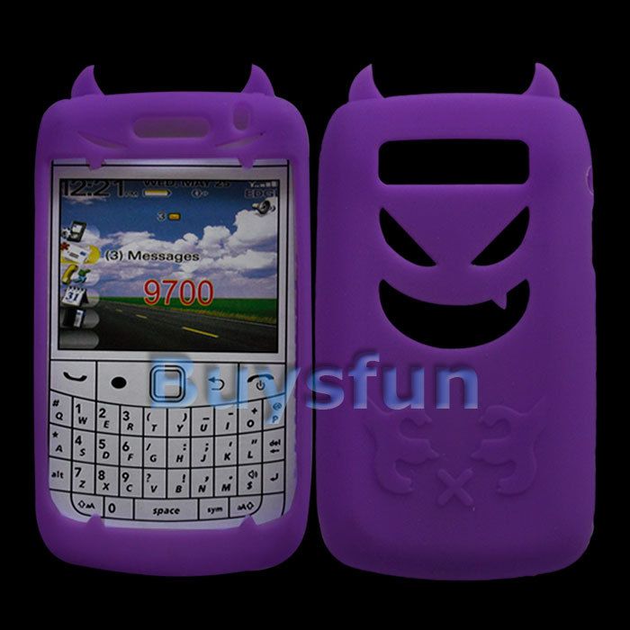 Purple Devil Silicone Cover Case BLACKBERRY BOLD 9700  