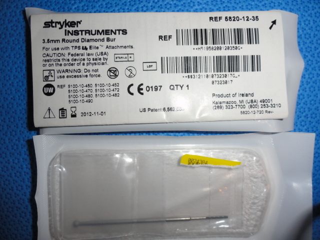 Stryker Bur 5820 12 35 3.5mm Round Diamond  