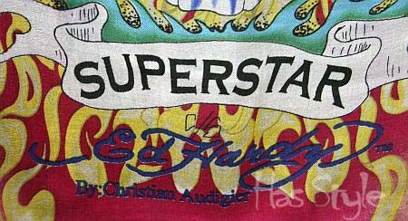 Ed Hardy SUPERSTAR eye heart RED Scarf Hair wrap 2609  