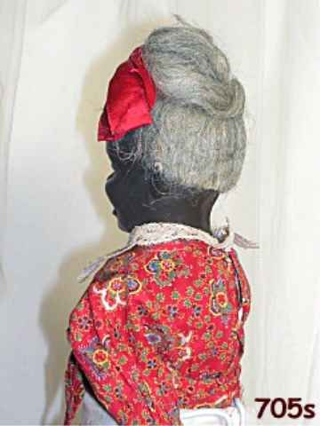 ANTIQUE RARE BLACK SHOULDER HEAD CHARACTER DOLL ORIGINAL DRESSED 16 