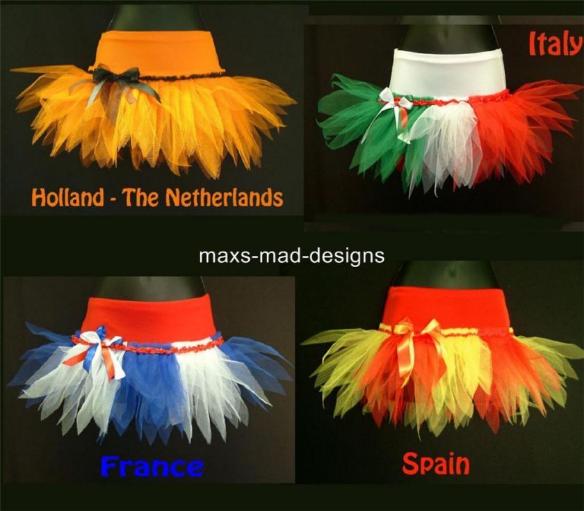 TUTU SKIRT~ FLAG PARTY~ FANCY DRESS ~WORLD CUP FOOTBALL  