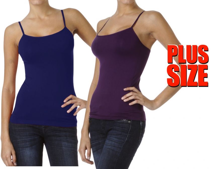 Plus Size Women Seamless Cami Tank Top Spagetti Tunic Camisole Pick 