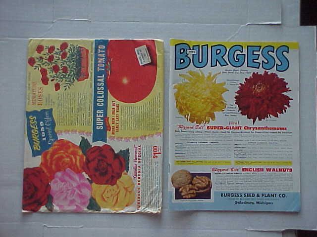 Vintage 1959 Burgess Garden Guide Catalog Galesburg Mi.  