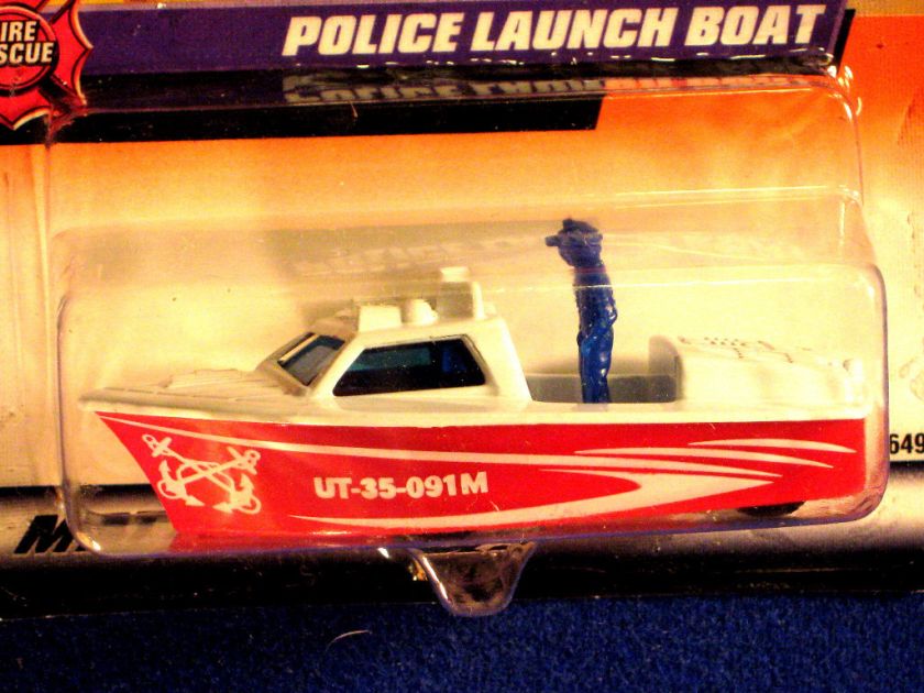 MATCHBOX*****POLICE LAUNCH BOAT****RED/WHITE  