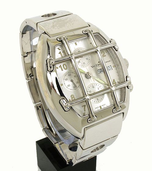 DESIGNER VAN DER BAUWEDE SILVER MAGNUM CAL. 35 WATCH  