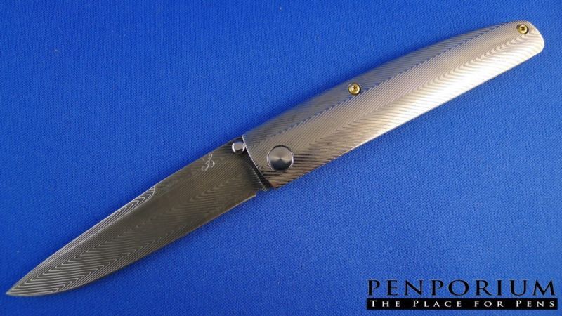 CUSTOM KNIFE LAURENT DOUSSOT HERRING BONE AMBI LOCK  