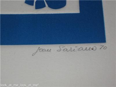 RARE Jean SARIANO Artist Proof  