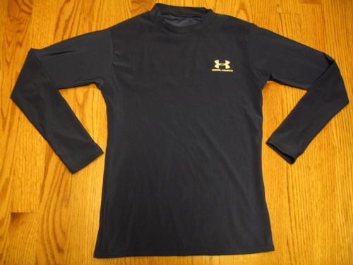 UNDER ARMOUR HeatGear Long Sleeve SHIRT Youth YSM YMD YLG Red Black 