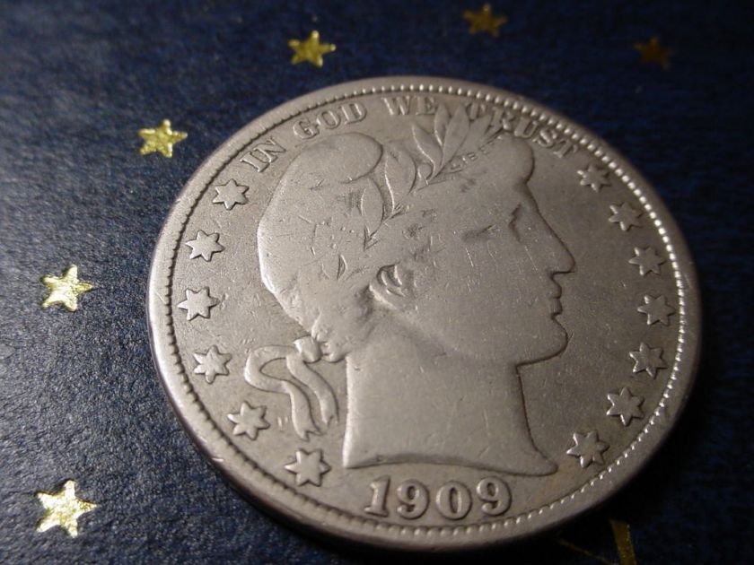 1909 O SILVER BARBER HALF DOLLAR  