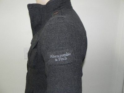 New Abercrombir & Fitch A&F Mens Slim/Muscle Fit Wool Jacket Coat 