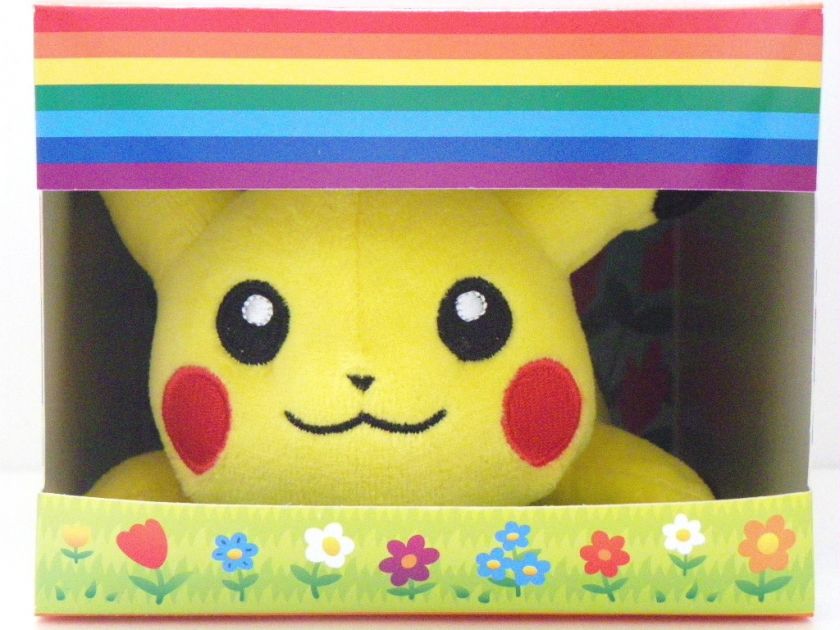 POKEMON CENTER   RAINBOW SERIES PLUSH LAYING PIKACHU  