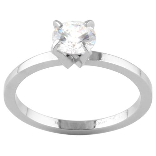 316L Stainless Steel Classic Solitaire Ring Sz. 4 to 13  