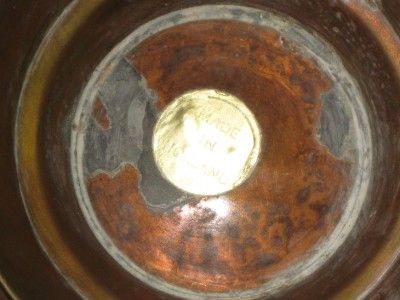 Antique Copper Porcelain Brass Miniature Ash/Coal Bucket Marked Made 
