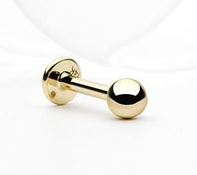 14K. Solid GOLD LABRET MONROE LIP CHIN Piercing Jewelry  