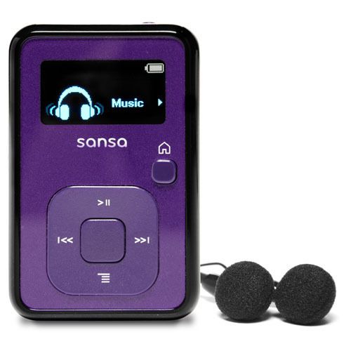 SanDisk Sansa Clip+ 4GB Purple Digital Media  Player + FM Radio for 