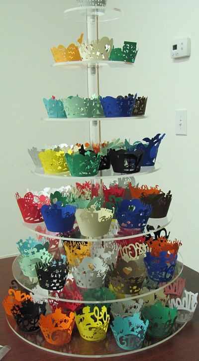 Tier 1/4 thick Acrylic Cupcake cake Tower Stand Wedding Party 