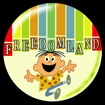 Freedomland Amusement Park 2 1/4 Logo Pinback Button  