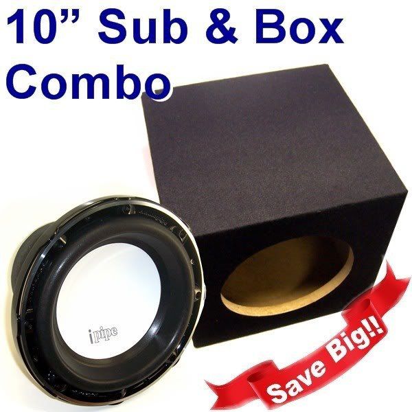 10 AUDIOPIPE TXX AP10 WHITE SUB & BLACK BOX BASS COMBO  