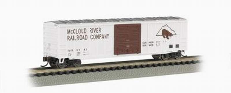   OUTSIDE BRACED SLIDING DOOR BOX CAR McCLOUD RIVER RAILROAD CO.  