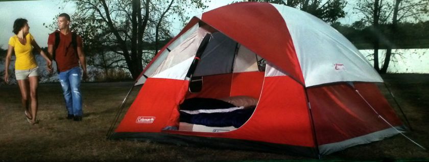 Coleman tent sleep 4 camping/hiking/backpacking/scouting EZ set up NEW 