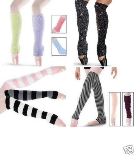 Dance Ballet Colors & Stripe Leg Warmers Child Adult  