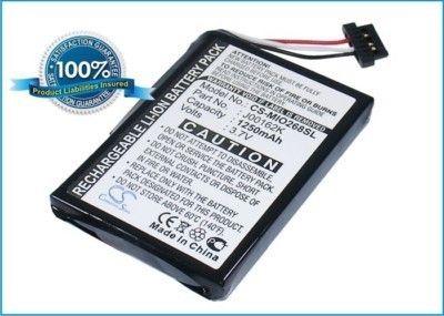 1250mAh GPS Battery For Mio 138 268 Plus C510e, Mio C310,C310x, C510 