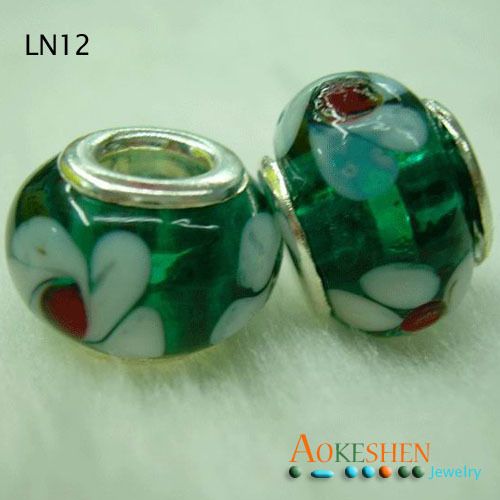 1x Enamel Glaze European Bead Fit Charm Bracelet LN12  