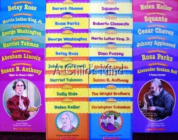 NEW 28 SCHOLASTIC LEVELED BIOGRAPHIES TEACH READING  