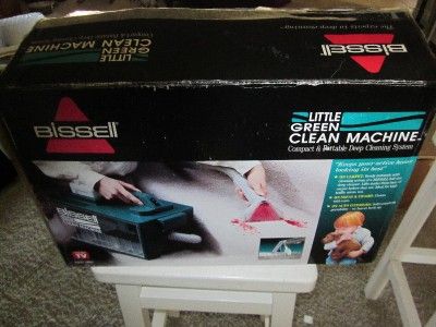 BISSELL LITTLE GREEN CARPET CLEANING MACHINE FABRIC UPOLSTERY CLEANER 