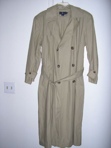 RALPH LAUREN Blue Label Khaki Trench Coat Jacket Sz 12  