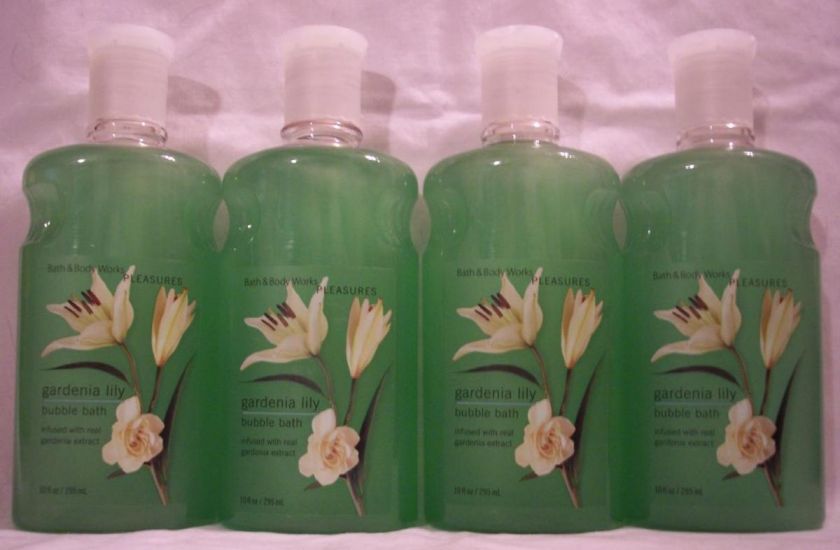 BATH & BODY WORKS GARDENIA LILY BUBBLE BATH X 4  