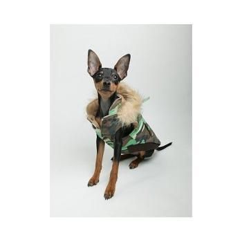 Green Camo Reversible Puffy Pet Dog Coat   Many Sizes  