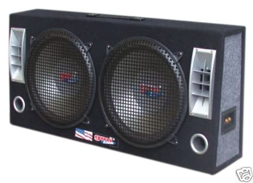 GMI PRO NEW DUAL15 SUB WITH HATCHBACK CAR ENCLOSURE  