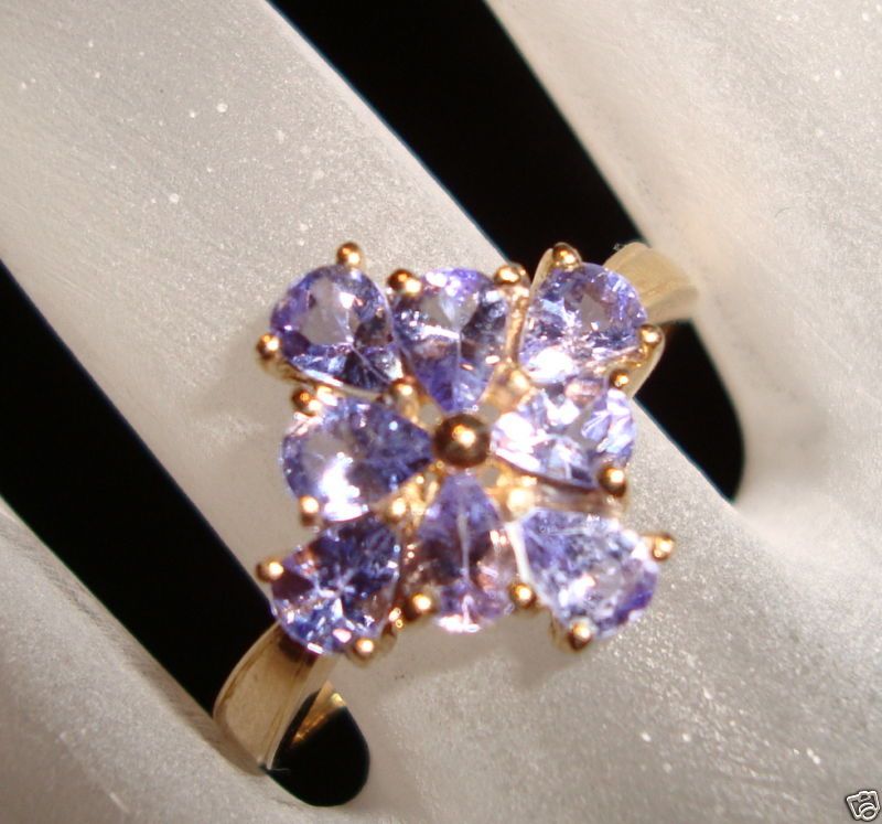 00 CARAT GENUINE TANZANITE GEMSTONE SOLID GOLD RING  