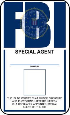 Fbi Id Template Fbi Identification Card X Files Prop On Popscreen