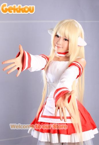 Chobits Chi Cosplay Wig Costume 120Cm  