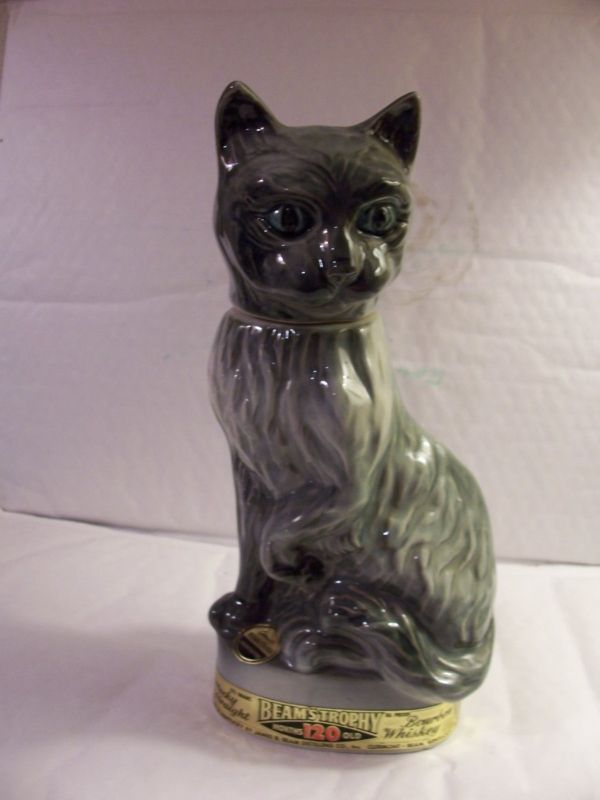 1967 Gray Cat Whiskey Bottle by Jim Beam  