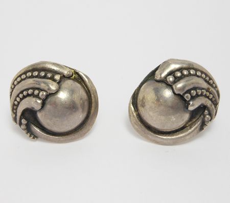 MARGOT DE TAXCO SILVER MEXICAN EARRINGS $❶NR  