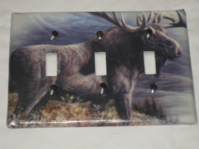 Mossy Oak Camo/Bear/Deer/Moose Light Switch Plate Cover Hunting Lodge 