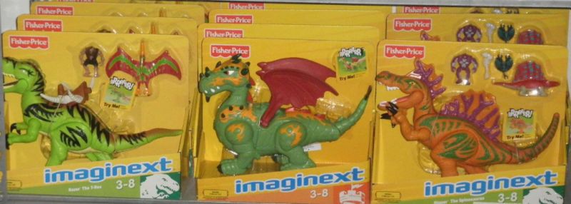 NEW FISHER PRICE IMAGINEXT MOVING DINOSAUR DRAGON T REX  