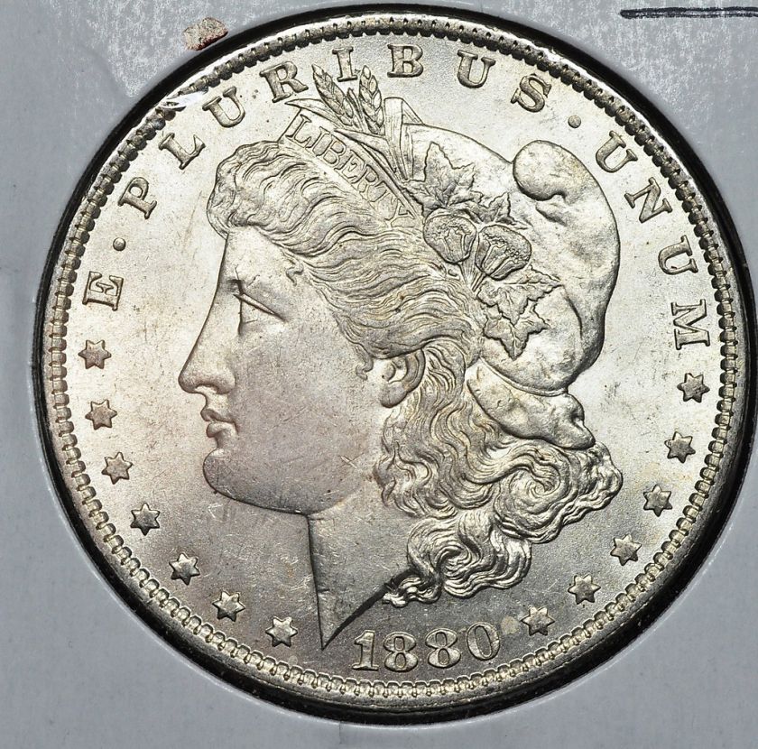 1880 O MORGAN SILVER DOLLAR $1 CHOICE BU+  