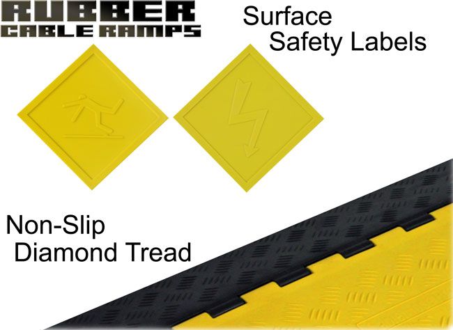 NEW RUBBER SNAKE CABLE WIRE PROTECTOR RAMP BOARD 40 TON  