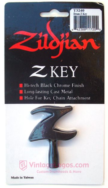 Zildjian Z Drum Key black chrome for heads cymbals NEW  