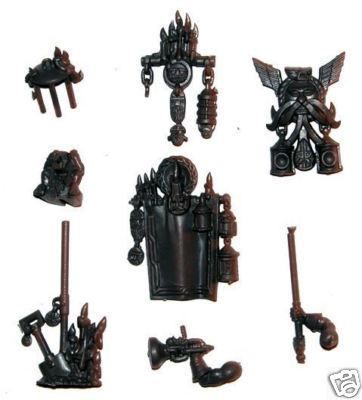 WARHAMMER BITS DWARF MINERS   BANNER INSTRUMENT & CAGE  