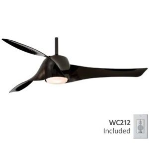 Minka Aire F803 BK 58 Contemporary Black Ceiling Fan  